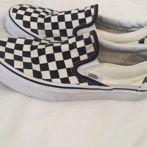 Slip on checkered vans